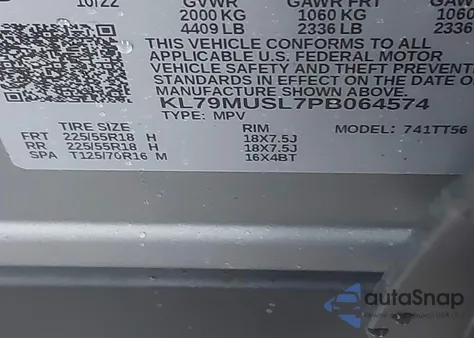 2023 Chevrolet Trailblazer Awd Rs из США, поврежденный, VIN KL79MUSL7PB064574